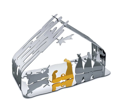Alessi — Bark Crib BM09 | Presepe in acciaio inox e dorato — vista principale