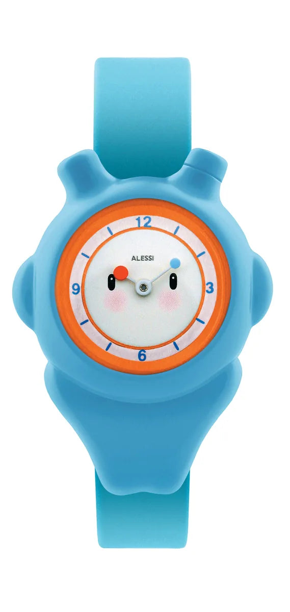 Alessi — Space-bimba AL23002 | Orologio da polso in poliuretano nero — vista principale