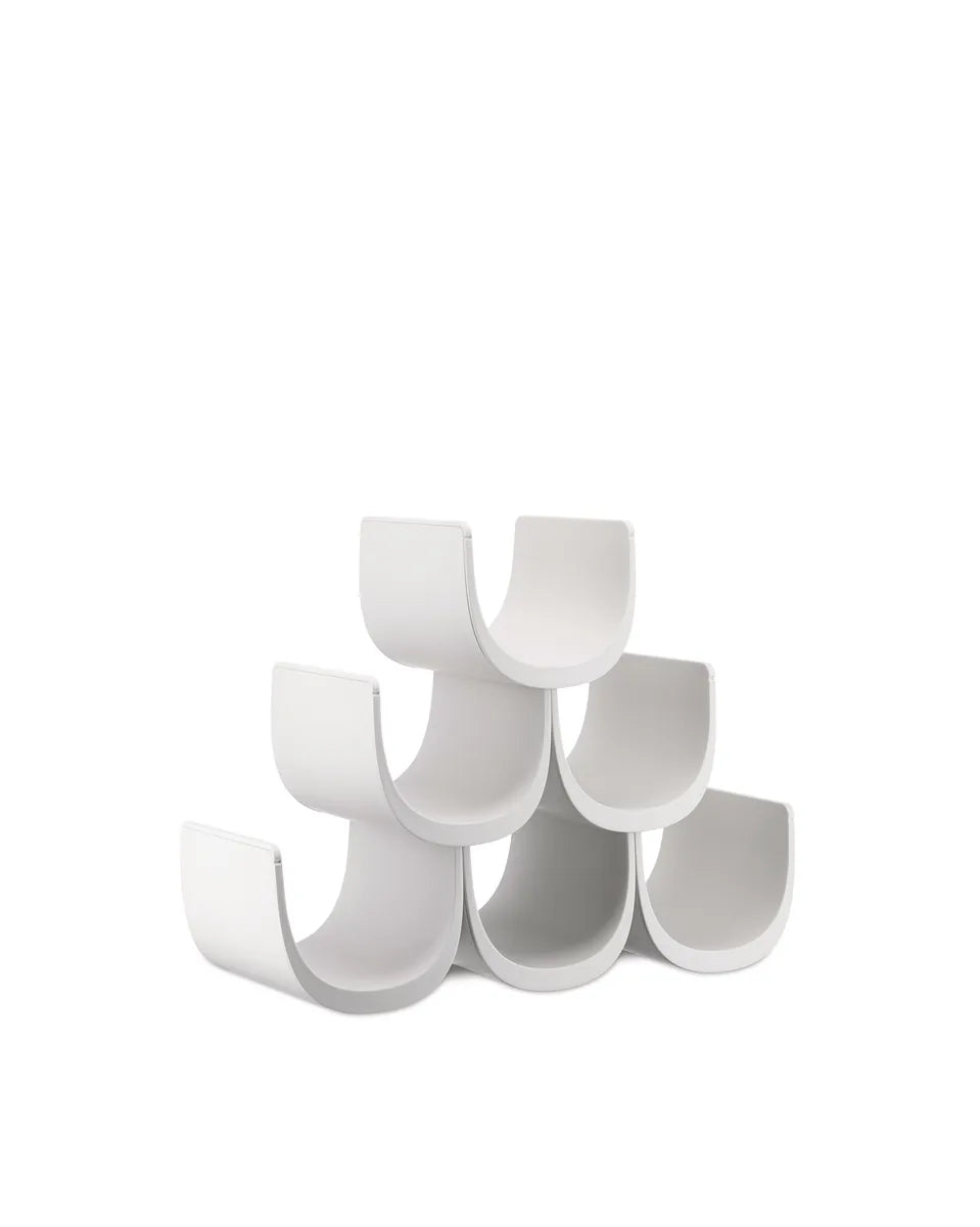 Alessi — Noè GIA13 W | Portabottiglie modulare in resina bianca — vista principale