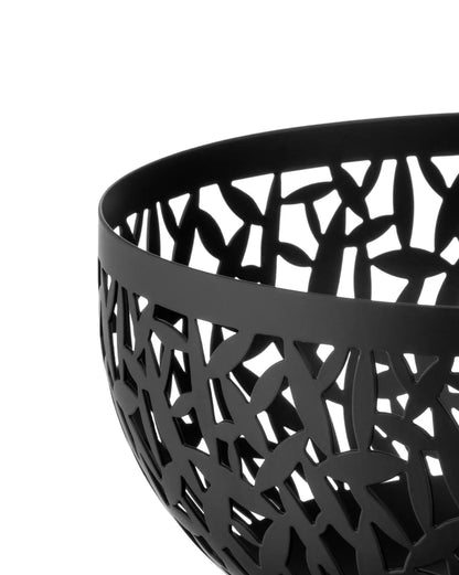 Alessi — CACTUS! MSA04/29 B | Fruttiera traforata in acciaio nero — vista principale