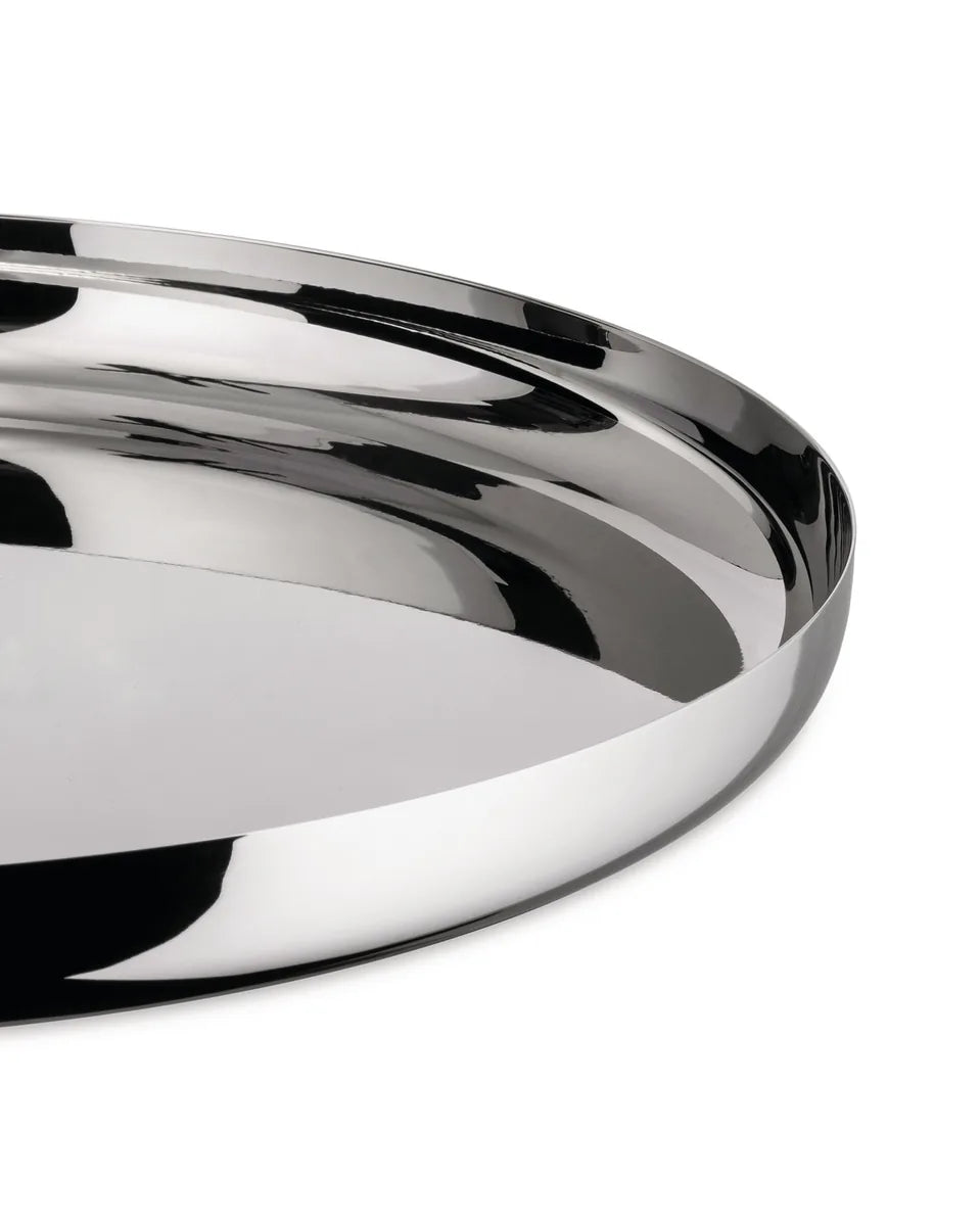 Alessi — JM14/35 L | Vassoio rotondo in acciaio inox lucido — vista principale