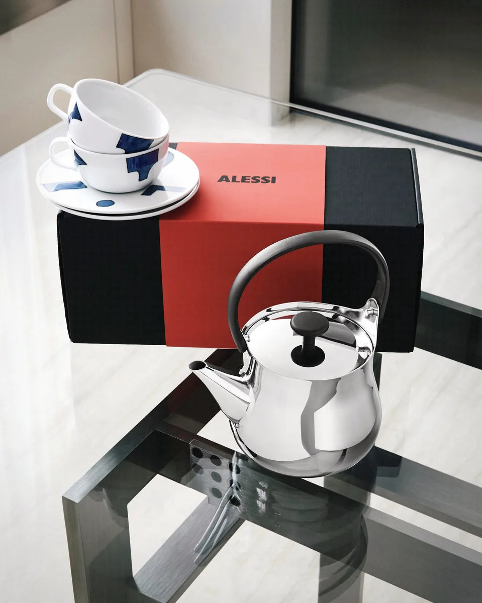 Alessi — & Tea NF01SET | Set tè Fukasawa in acciaio e porcellana — vista principale