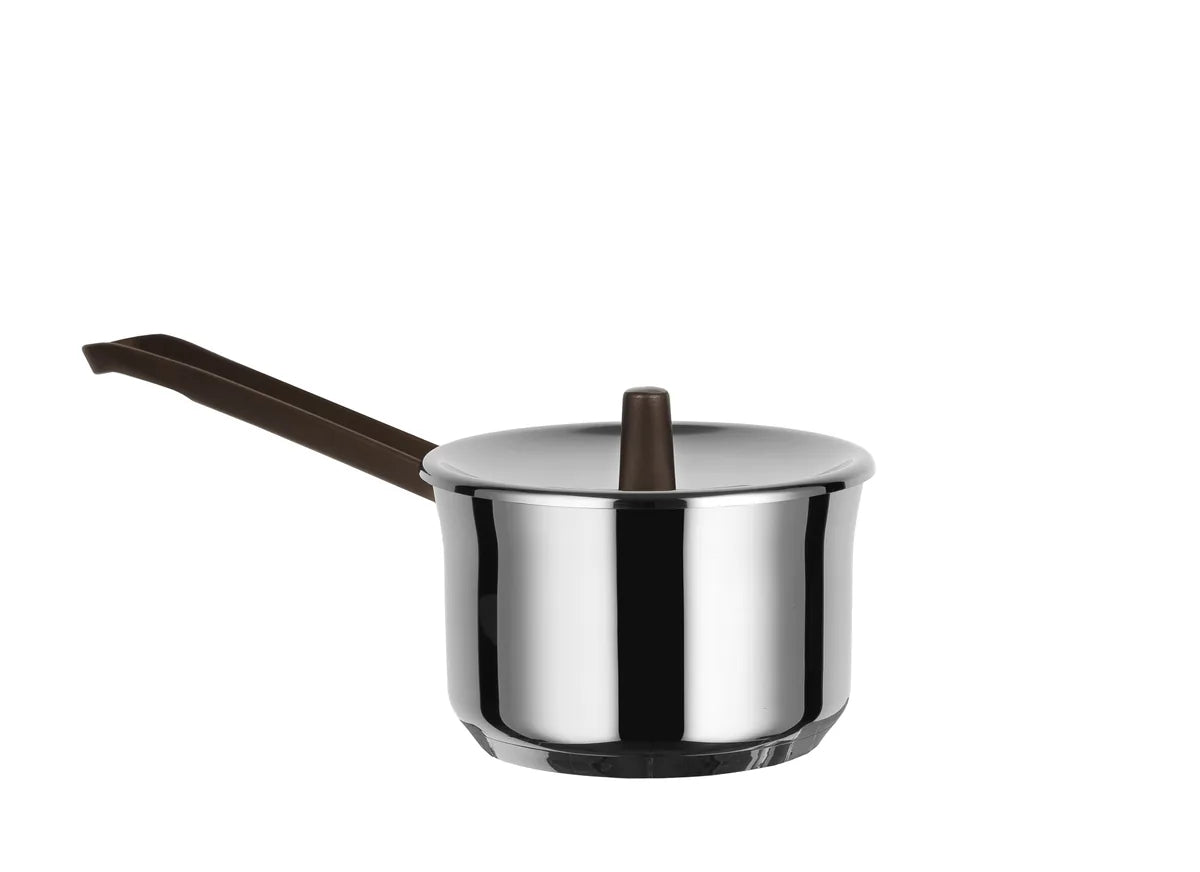 Alessi — Edo PU105/14 | Casseruola in acciaio con manico PVD marrone — vista principale