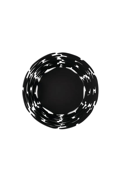 Alessi — Barket BM10/21 B | Cestino rotondo in acciaio verniciato nero — vista principale