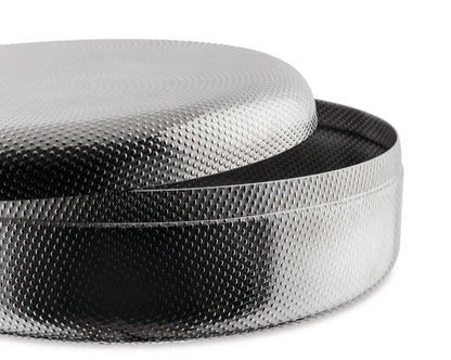 Alessi — JM01/23 T | Contenitore in acciaio inox con decoro a rilievo — vista principale