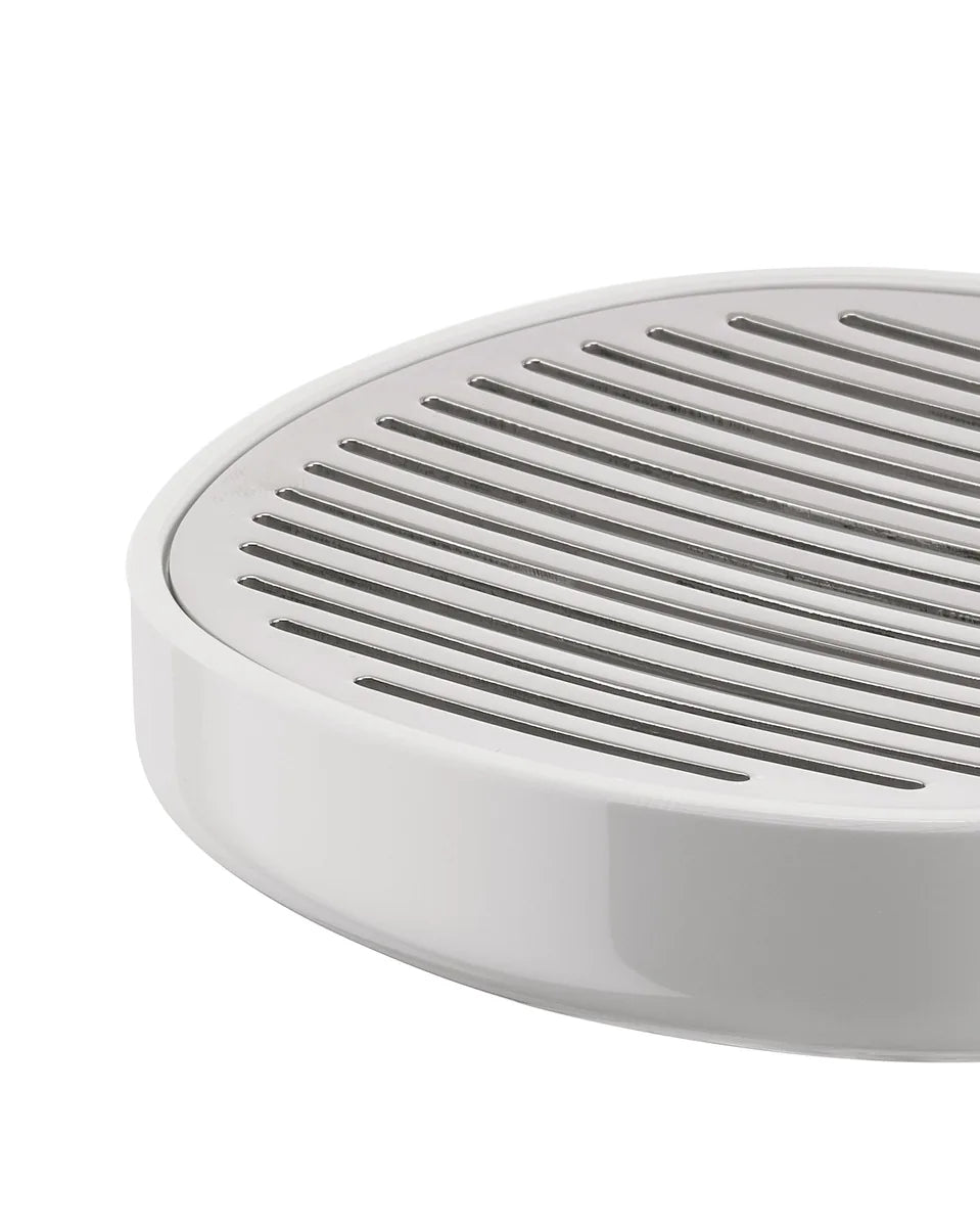 Alessi — Birillo PL04 W | Portasapone Lissoni in PMMA e acciaio — vista principale