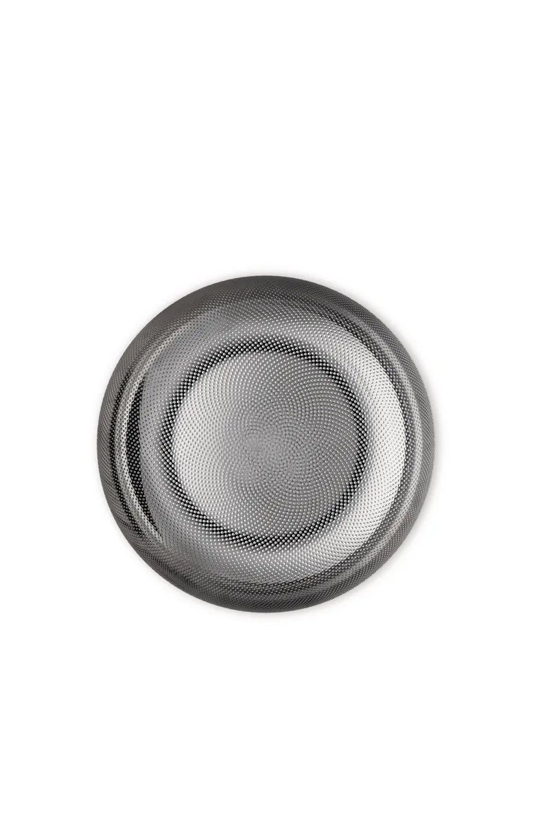 Alessi — JM17/24 T | Cestino rotondo in acciaio inox con decoro — vista principale
