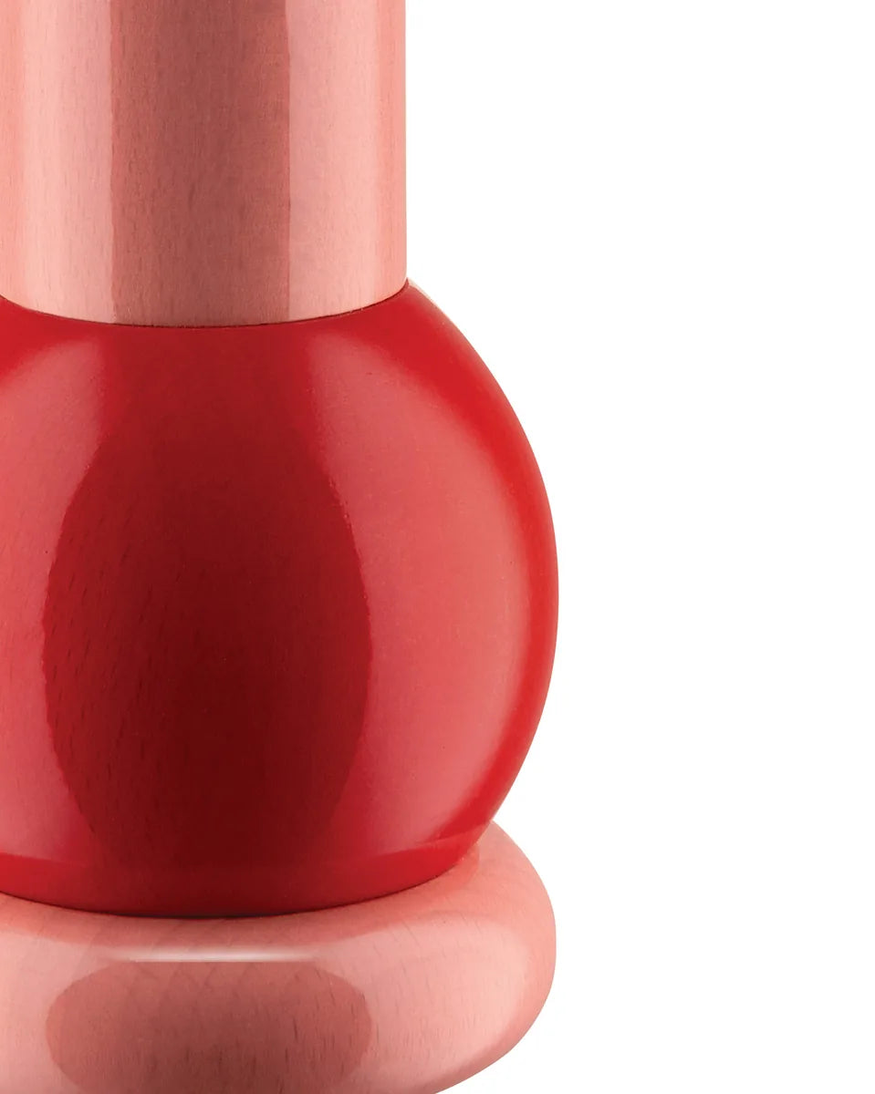 Alessi — MP0210 2 | Macinaspezie in faggio Sottsass, rosso rosa giallo — vista principale