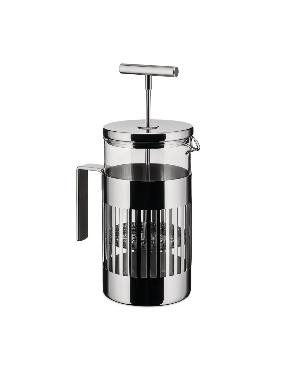 Alessi — 9094/8 | Caffettiera Aldo Rossi acciaio e vetro 8 tazze — vista principale
