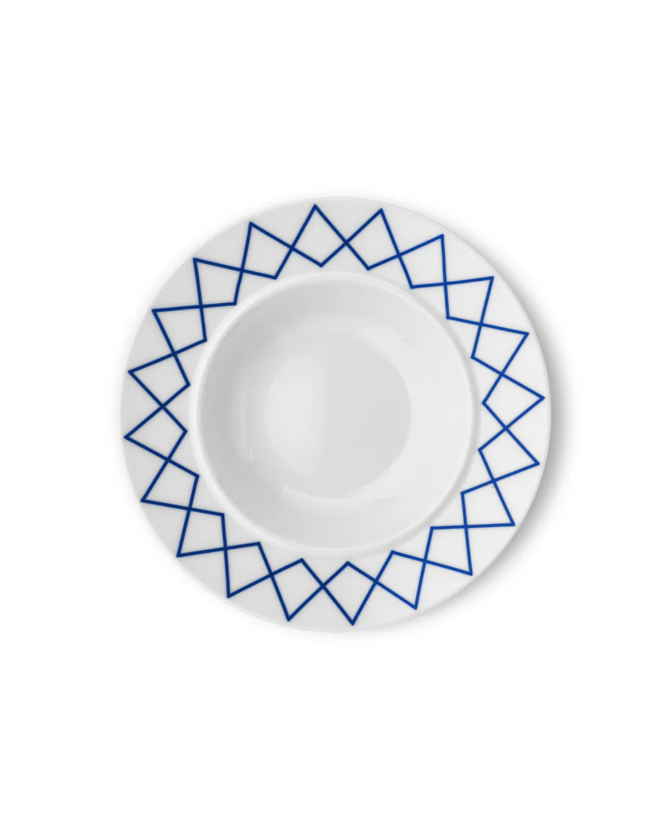 Alessi — ES22/2 | Piatto fondo Sottsass in porcellana — vista principale