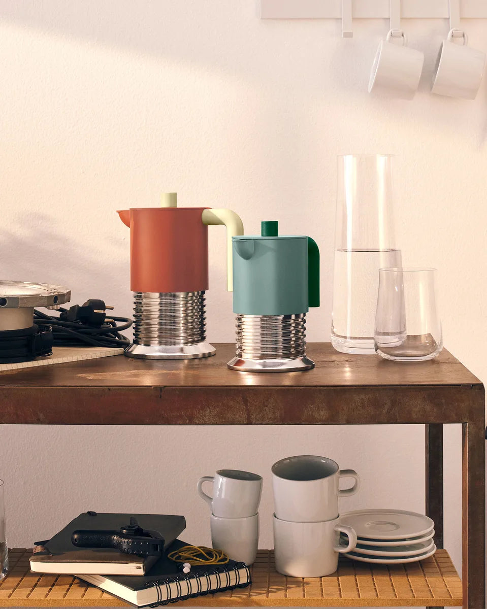 Alessi — Vite PM01/3 BR | Caffettiera Espresso 3 Tazze Marrone — vista principale