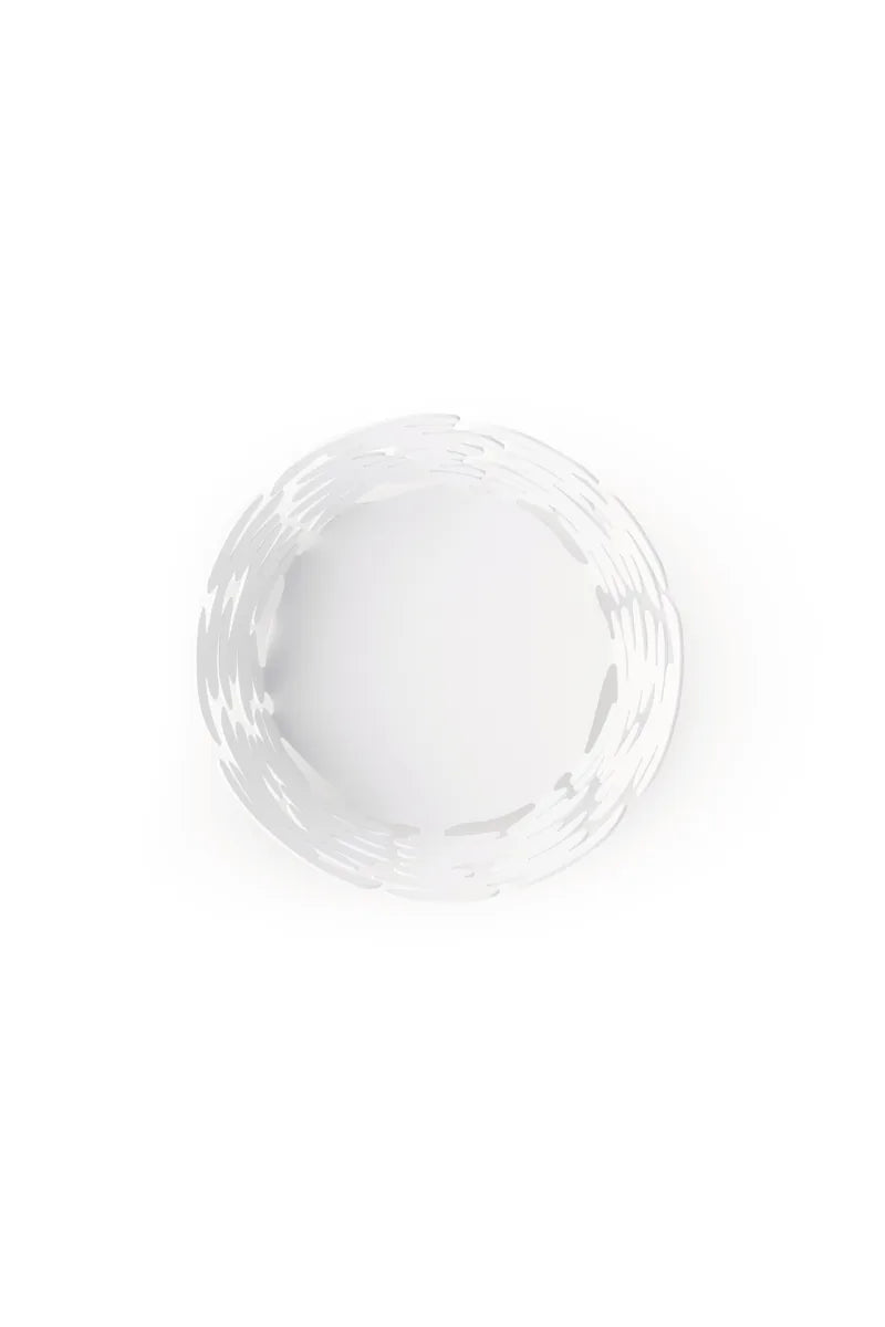 Alessi — Barket BM10/21 W | Cestino rotondo in acciaio bianco — vista principale