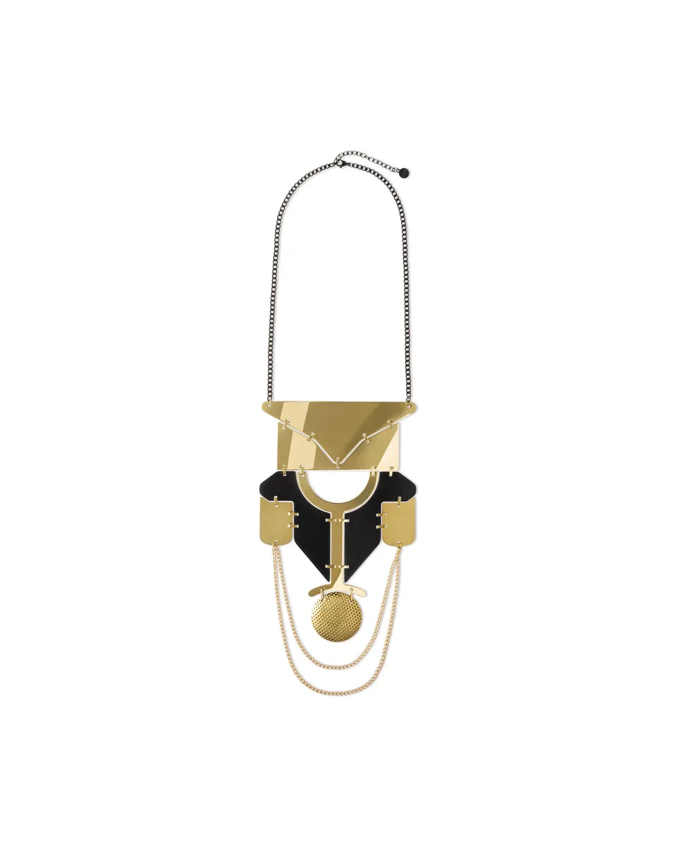 Alessi — Trama ESA01 4 | Collana in acciaio dorato Salmistraro — vista principale