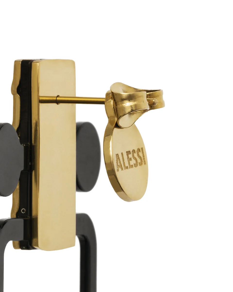 Alessi — Edone ESA02 ESA02 3 | Orecchini in acciaio PVD oro e nero — vista principale