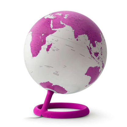Atmosphere Evolve Velvet Agata — sfera illuminata con base vellutata viola