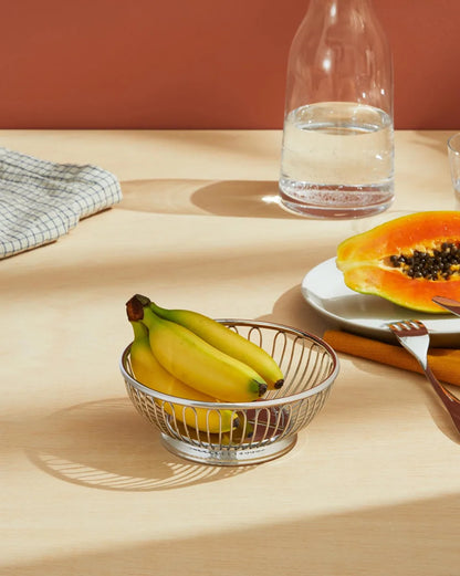 Alessi — 826/20 | Cestino rotondo a filo in acciaio inox — dettaglio