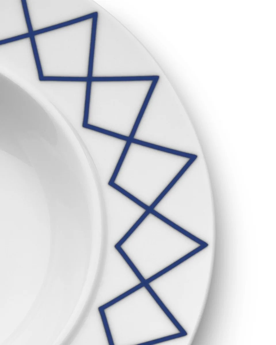 Alessi — ES22/2 | Piatto fondo Sottsass in porcellana — dettaglio