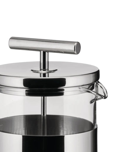 Alessi — 9094/8 | Caffettiera Aldo Rossi acciaio e vetro 8 tazze — dettaglio