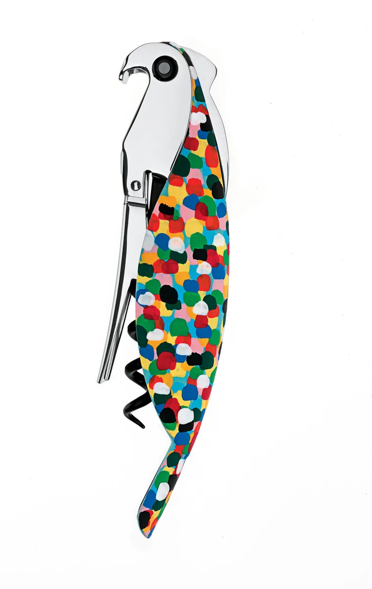 Alessi — Parrot AAM32 AAM32 AZ | Cavatappi sommelier Mendini azzurro — dettaglio