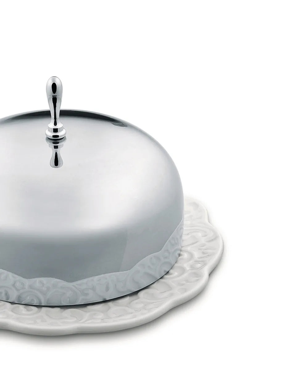 Alessi — Dressed MW16 | Burriera porcellana e acciaio Wanders — dettaglio