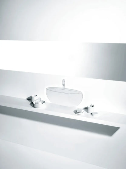Alessi — Birillo PL04 W | Portasapone Lissoni in PMMA e acciaio — dettaglio