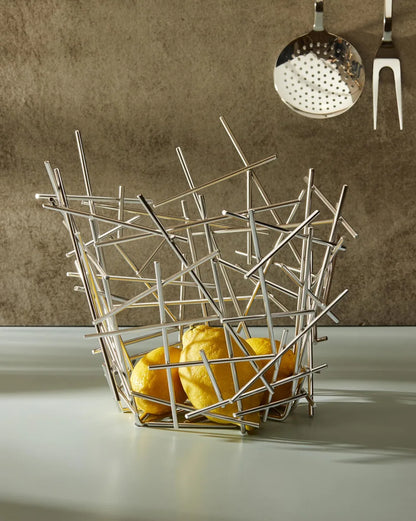Alessi — Blow Up FC03 | Portaagrumi Fratelli Campana in acciaio — dettaglio