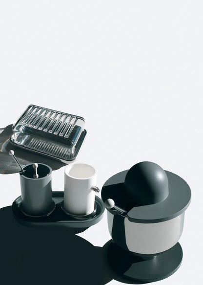 Alessi — ES03 | Burriera Sottsass in acciaio e vetro — vista principale