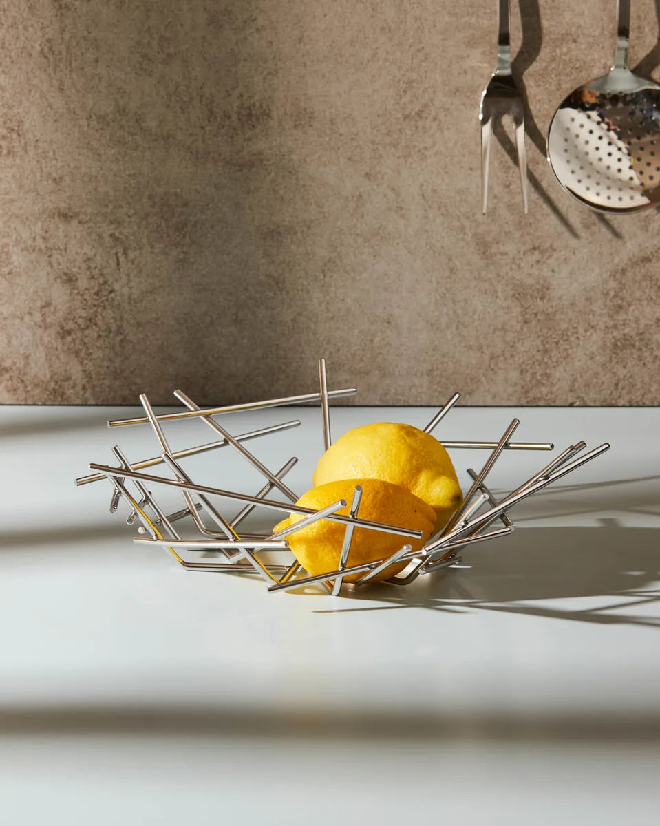 Alessi — Blow Up FC02 | Cestino in acciaio inox Campana — dettaglio