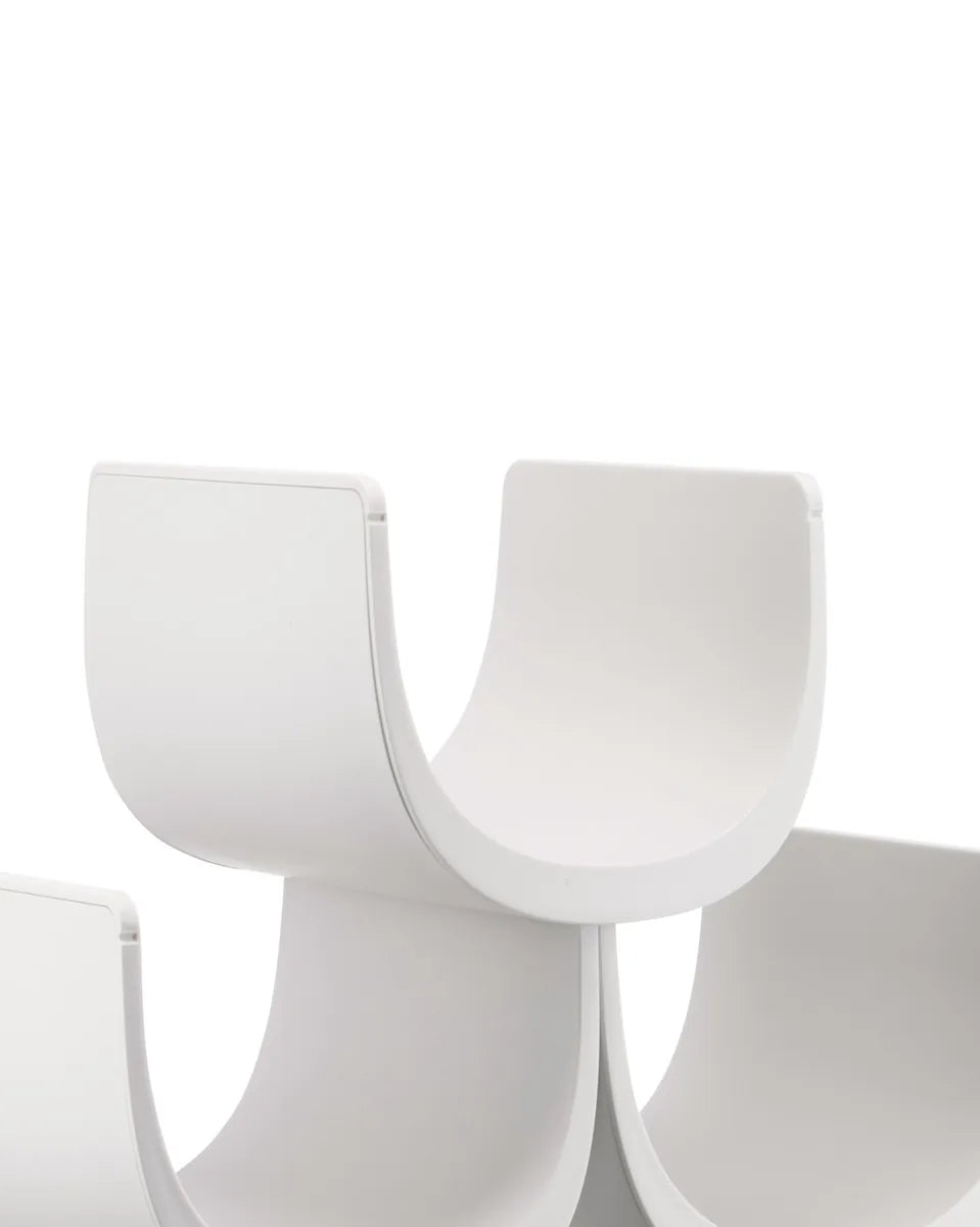 Alessi — Noè GIA13 W | Portabottiglie modulare in resina bianca — dettaglio