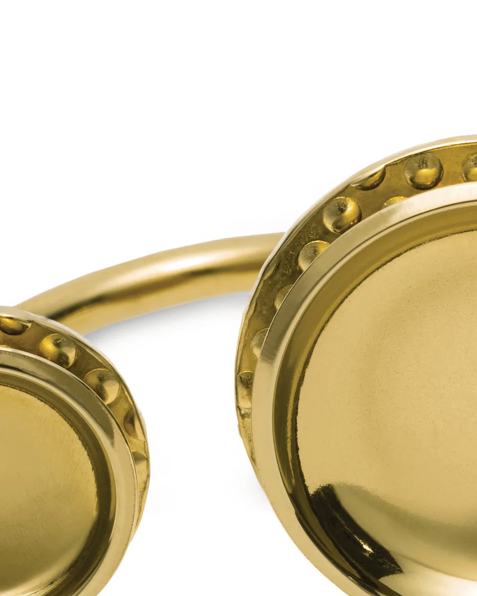 Alessi — Acta ESA03 ESA03 1S | Anello in acciaio PVD oro Salmistraro — dettaglio