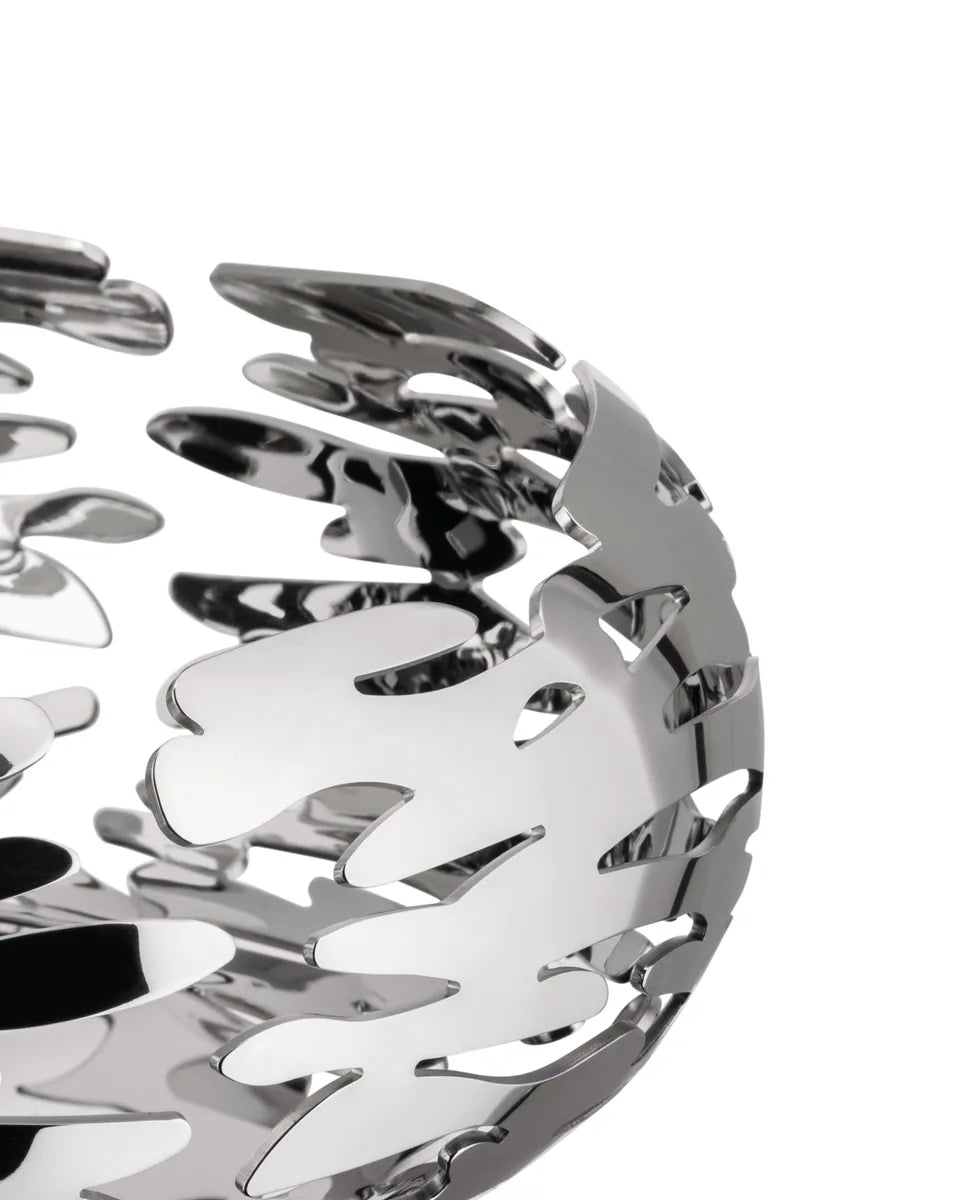 Alessi — Barknest BM02 | Cestino rotondo in acciaio inox 18/10 — dettaglio