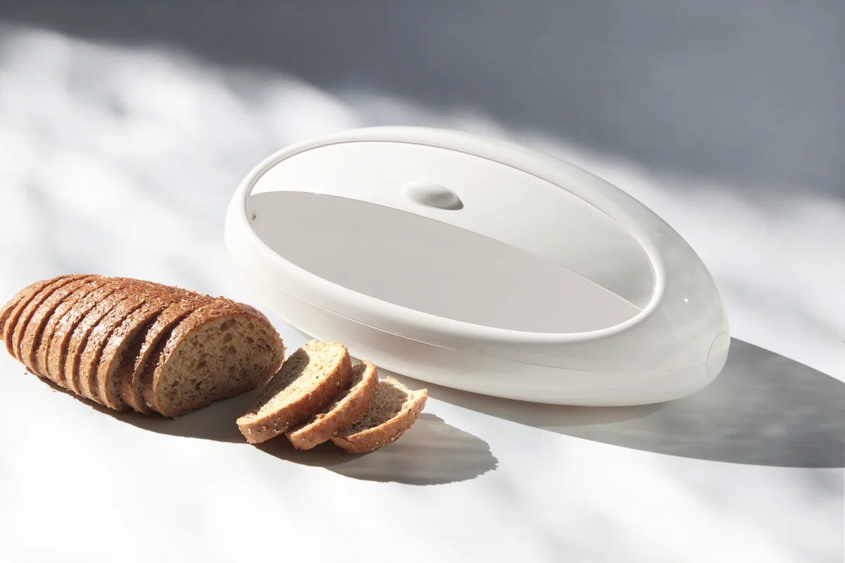 Alessi — Gnam ASG22 W | Cassetta per pane in resina bianca — dettaglio