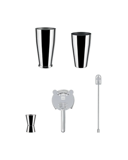 Alessi — Lunar Eclipse 5050SET I | Set Mixology Sottsass in Acciaio 18 — dettaglio