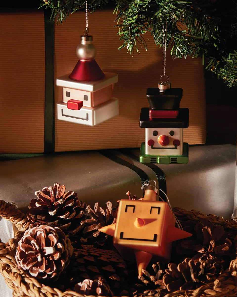 Alessi — Snow Cube GJ02 3 | Decorazione natalizia in vetro soffiato — design italiano Alessi