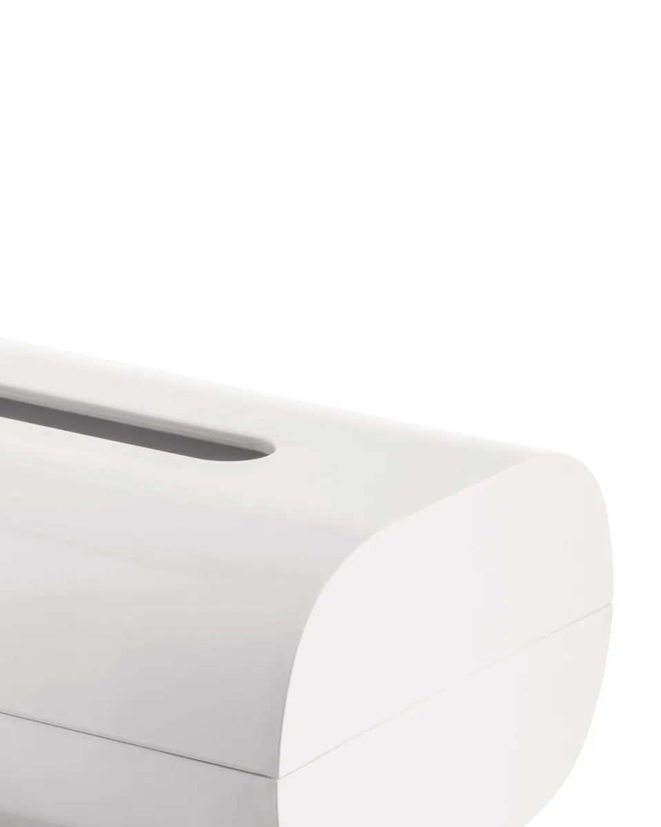 Alessi — Birillo PL07 W | Portafazzoletti in PMMA bianco — dettaglio