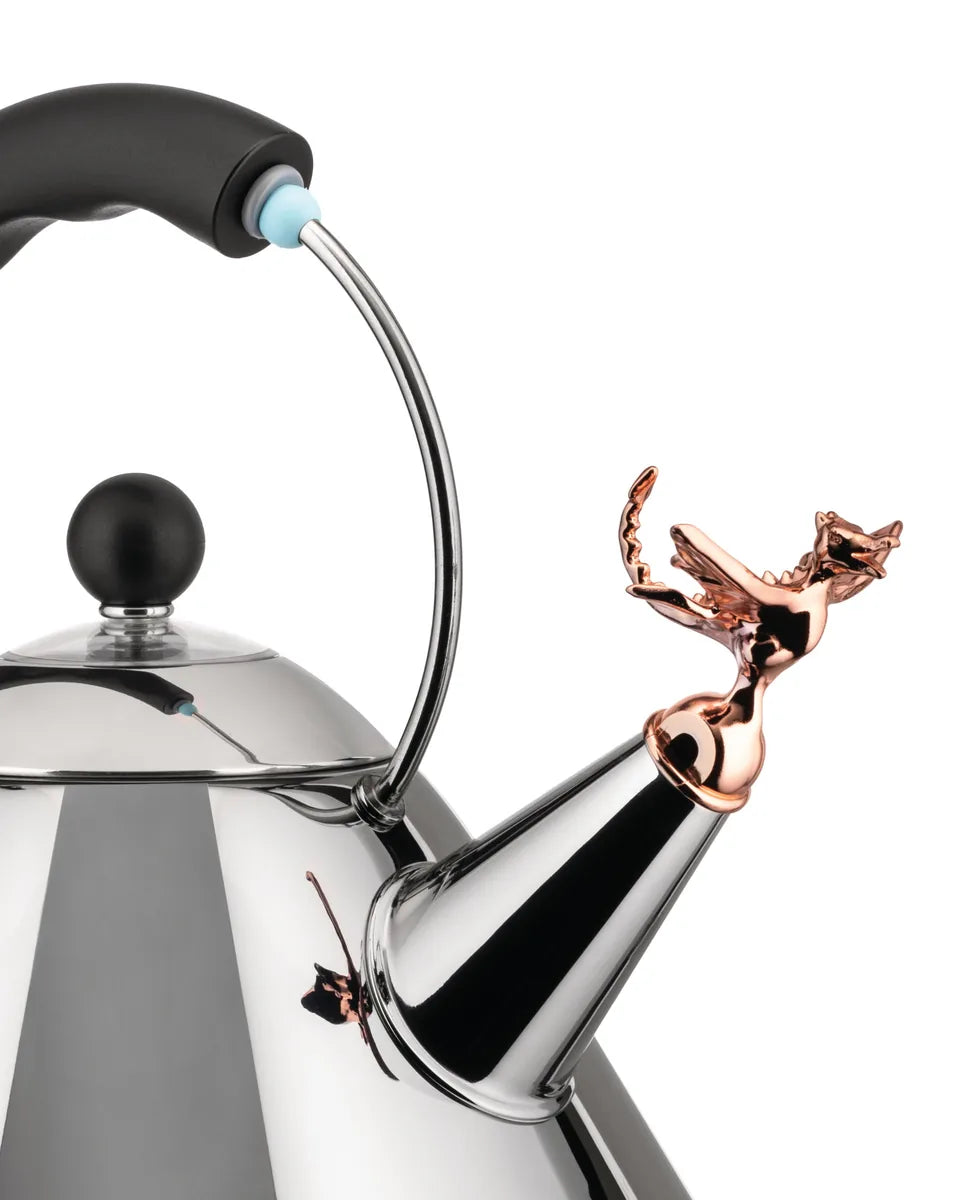 Alessi — Tea Rex 9093REX B | Bollitore Graves con fischietto rettile — dettaglio