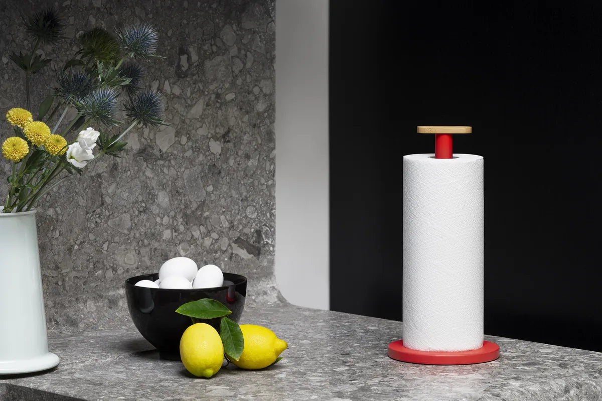 Alessi — Mattina BG05 R | Portarotolo da cucina rosso BIG-GAME — dettaglio