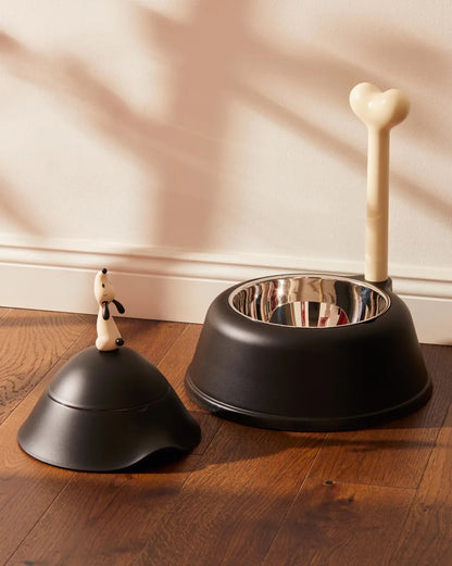 Alessi — Lupita AMMI02 B | Ciotola design per cani, nero — dettaglio