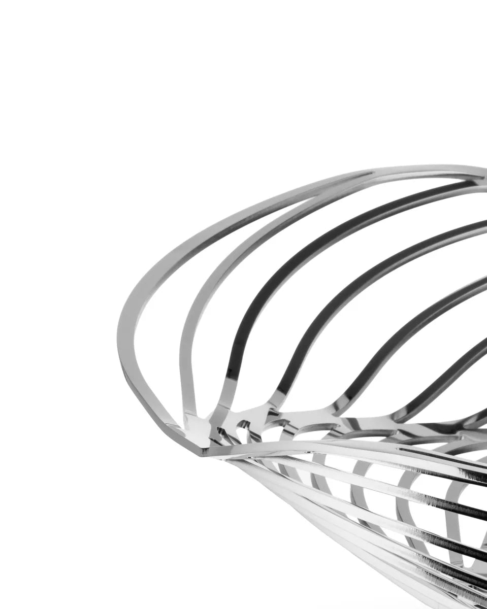 Alessi — Trinity ACO02 | Cestino da tavola in acciaio inox — dettaglio