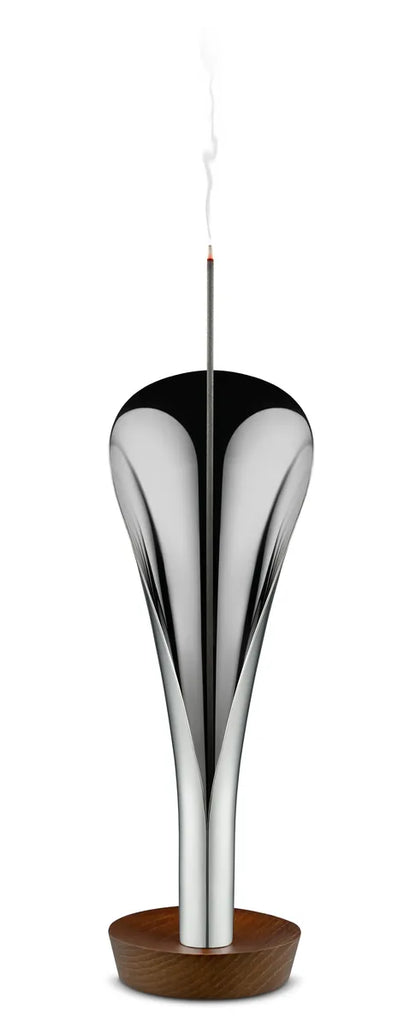 Alessi — Lily MW71 | Bruciaincenso Wanders acciaio e legno — vista principale