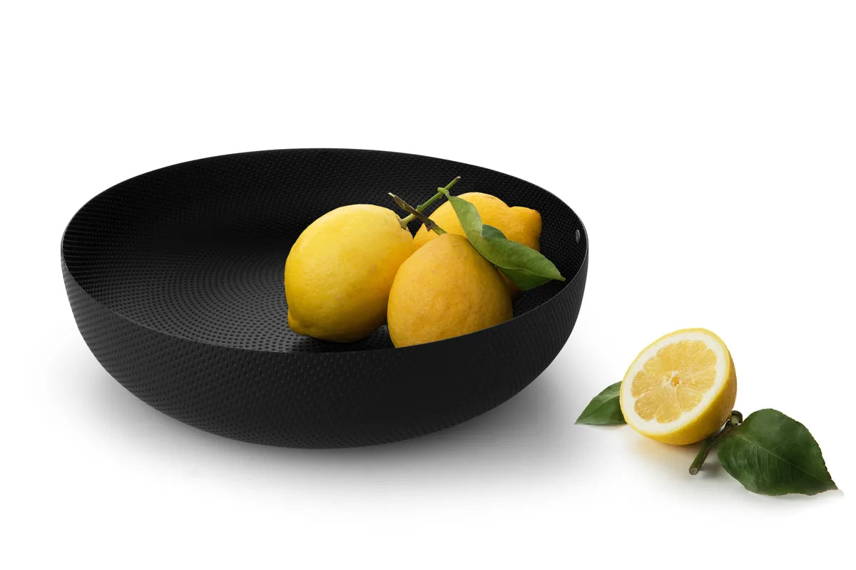 Alessi — JM17/29 BT | Cestino rotondo nero Jasper Morrison — dettaglio