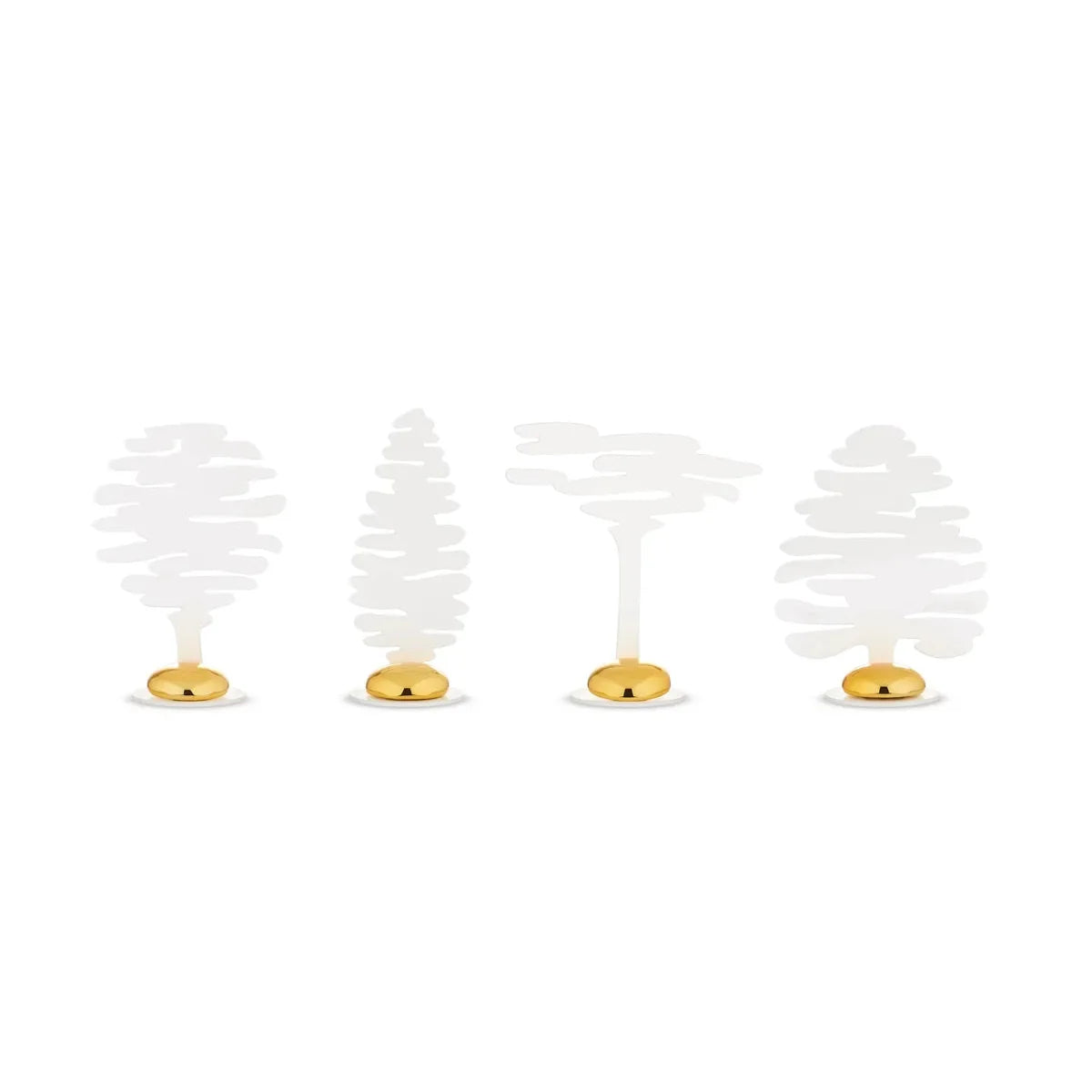 Alessi — Barkplace Tree BM18S4 W | Segnaposto albero in acciaio bianco