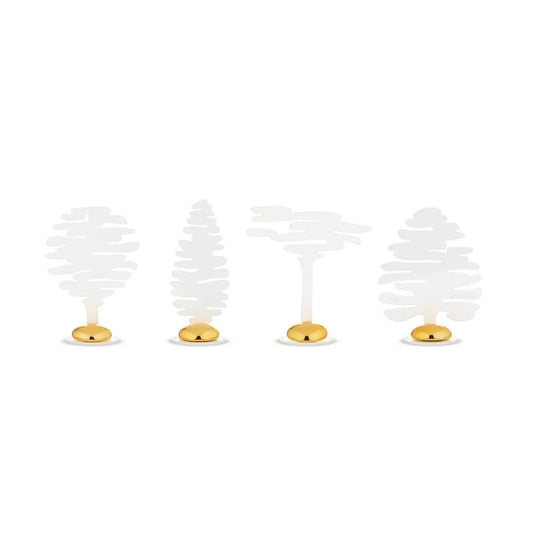 Alessi — Barkplace Tree BM18S4 W | Segnaposto albero in acciaio bianco