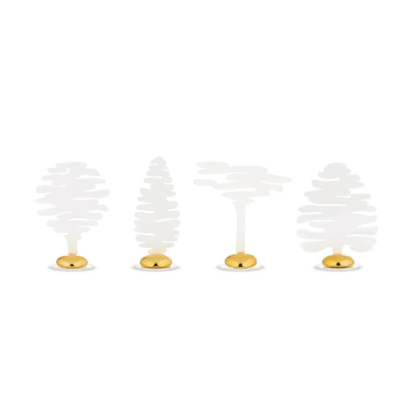 Alessi — Barkplace Tree BM18S4 W | Segnaposto albero in acciaio bianco — Alessi