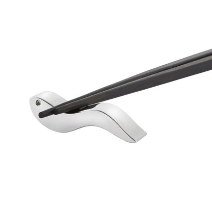 Alessi — Anna Stick AM44SET1 | Bacchette in ebano con supporto Mendini — dettaglio