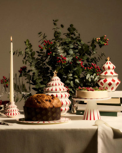 Alessi — Delight NZ06 | Piatto per panettone in porcellana dipinta — dettaglio