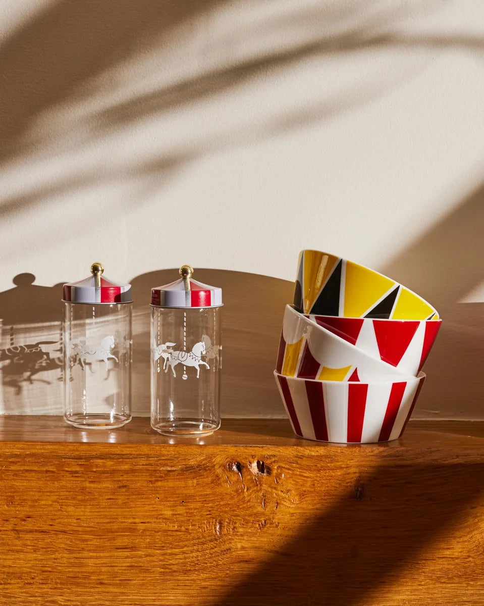 Alessi — Circus MW68S2 | Set spezie in vetro serigrafato Wanders — ambientazione