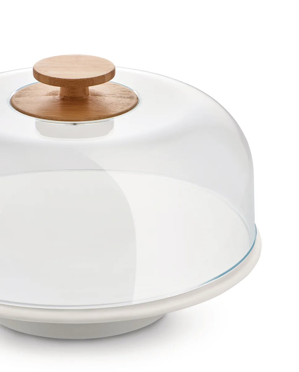 Alessi — Mattina BG06 WG | Alzata in porcellana Warm Grey — ambientazione
