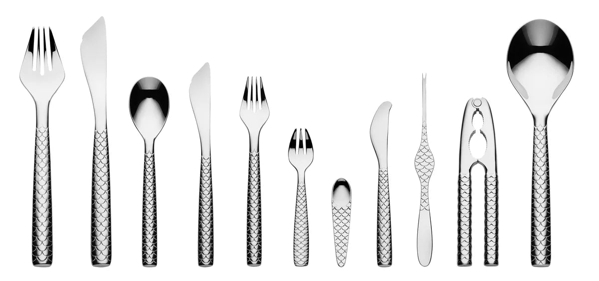 Alessi — Colombina Fish FM23/44 | Coltello ostriche acciaio 18/10 — dettaglio