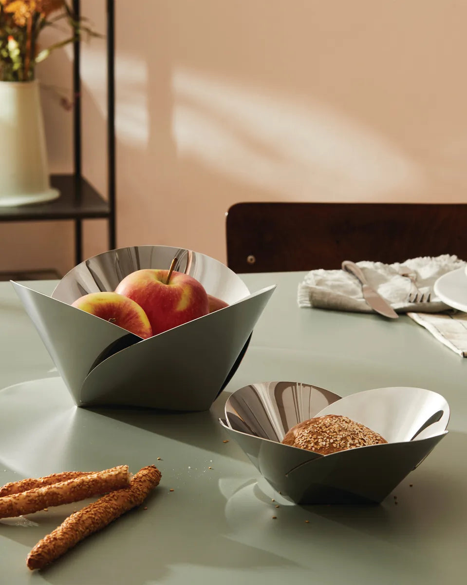 Alessi — Pianissimo ABI04 | Cestino in acciaio inox 18/10 — vista laterale
